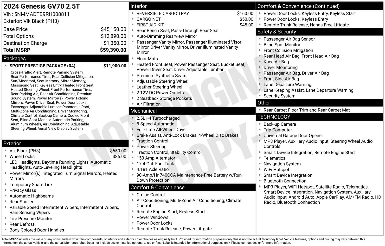 Used 2024 Genesis GV70 2.5T w/ Sport Prestige Package AWD/4WD image 15