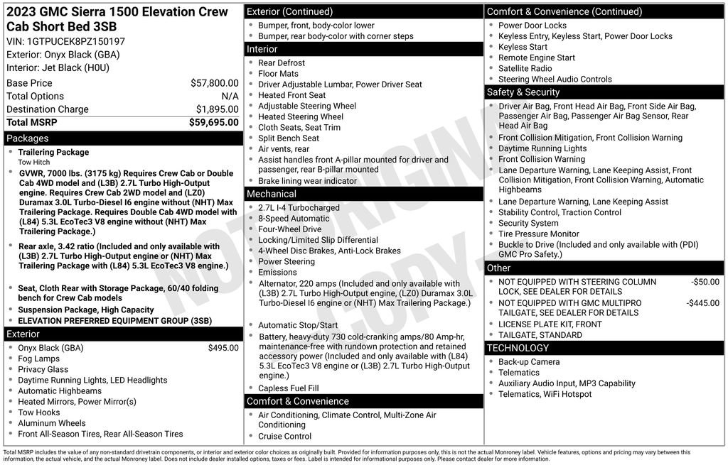 Used 2023 GMC Sierra 1500 Elevation image 39