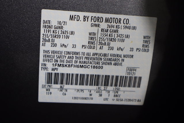 Used 2021 Ford Explorer Limited w/ Equipment Group 301A AWD/4WD image 35
