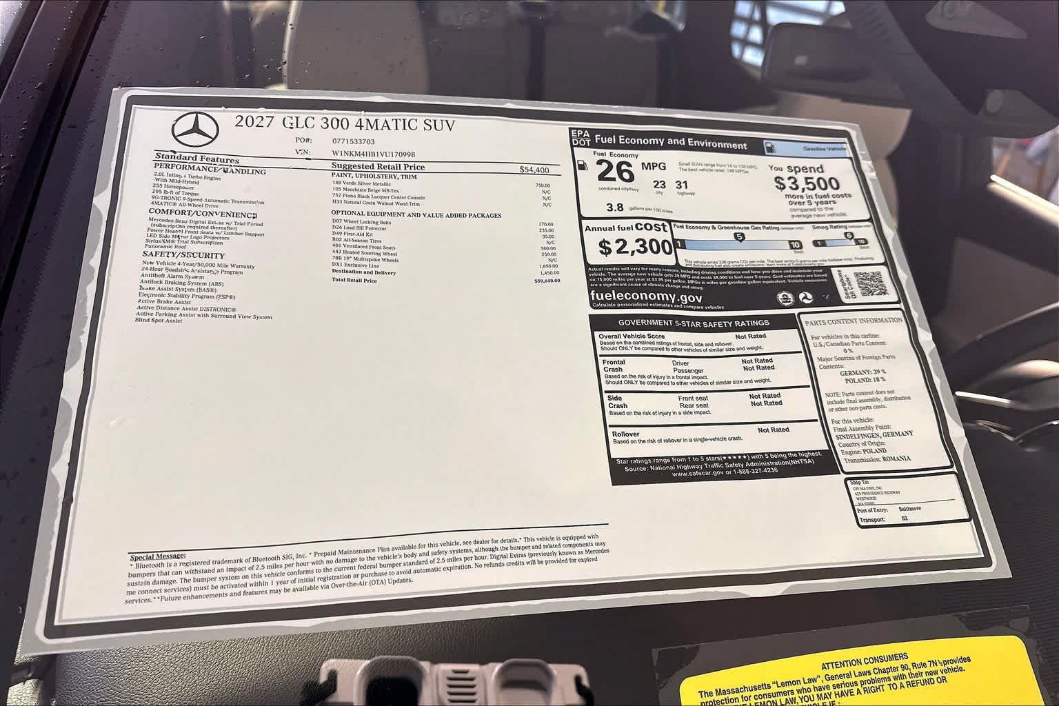 New 2027 Mercedes-Benz GLC 300 4MATIC image 18