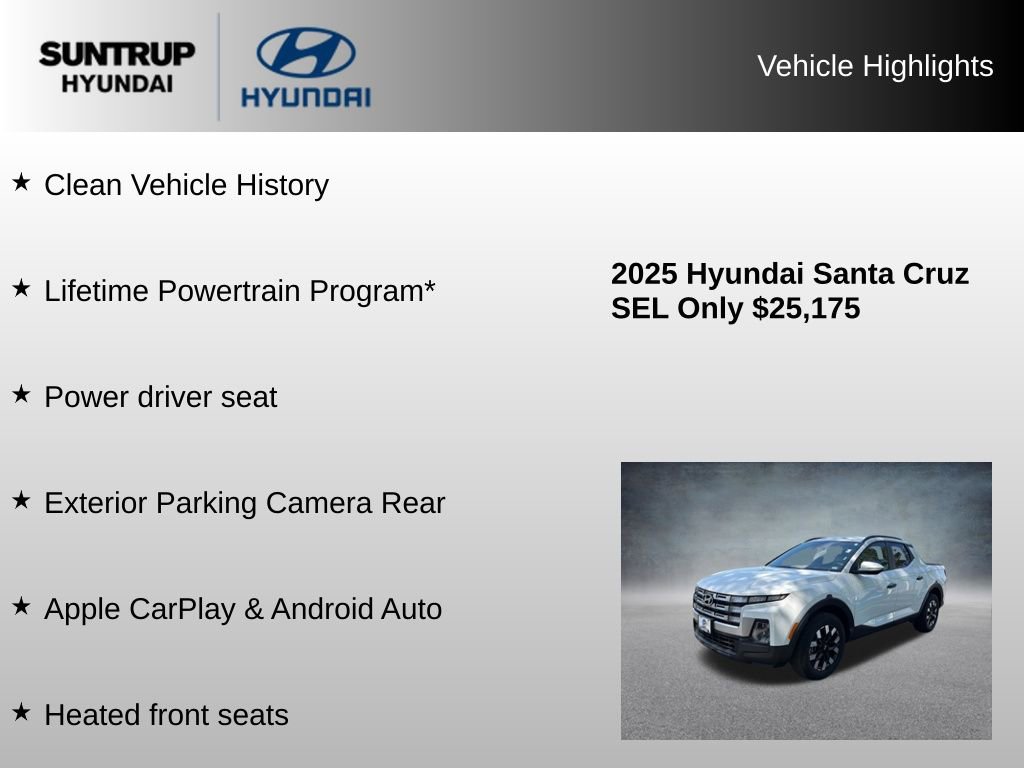 Certified 2025 Hyundai Santa Cruz SEL FWD image 8