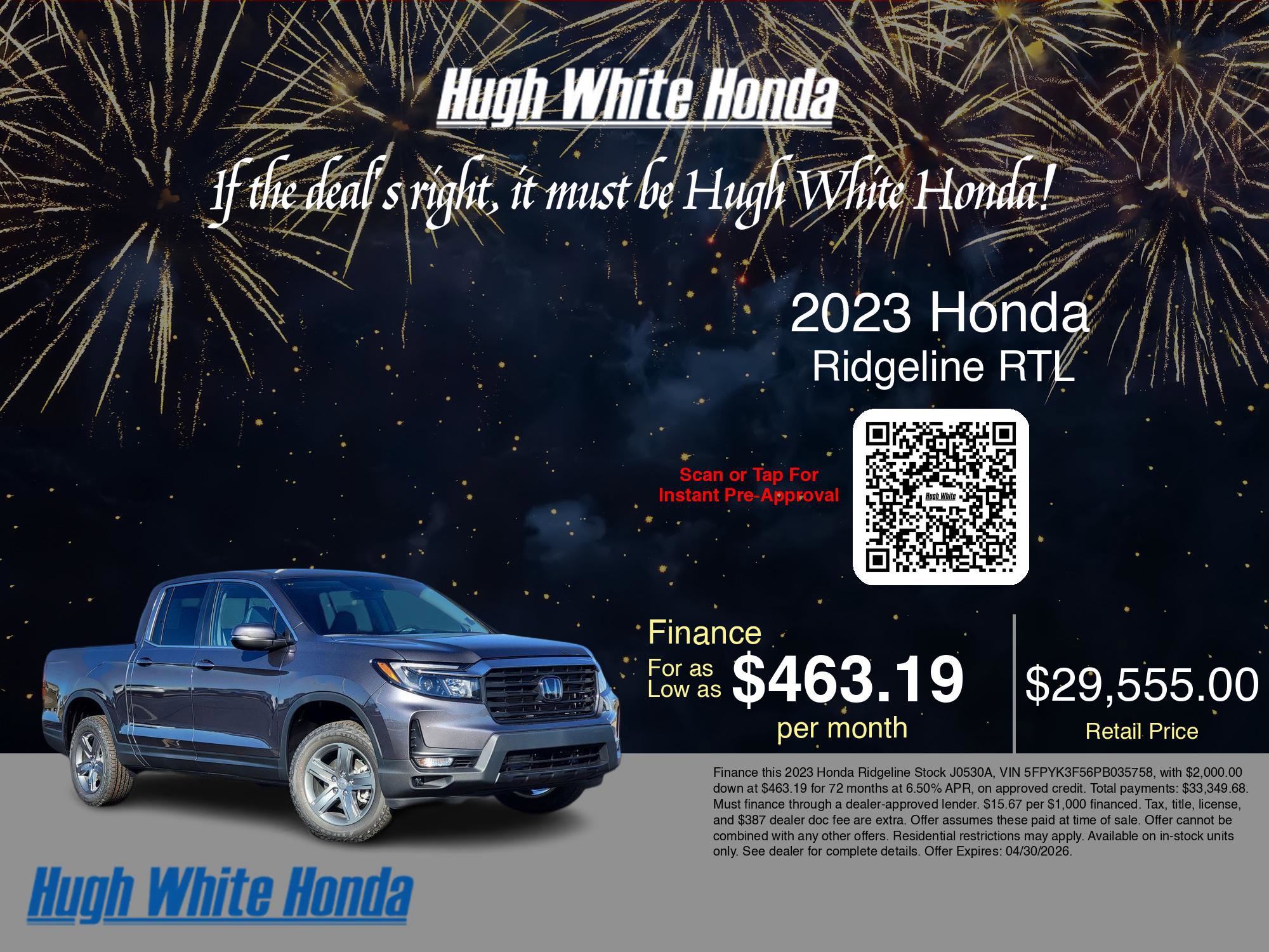 Used 2023 Honda Ridgeline RTL image 3