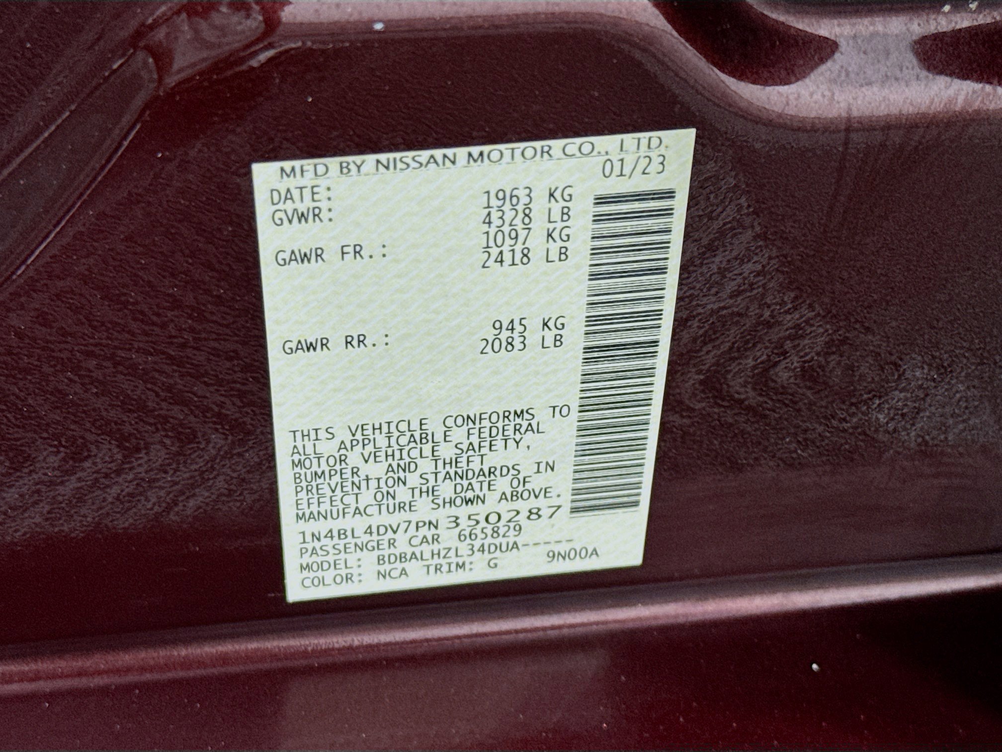 Used 2023 Nissan Altima 2.5 SV FWD image 39