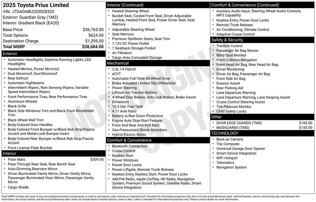 Used 2025 Toyota Prius Limited AWD/4WD image 29