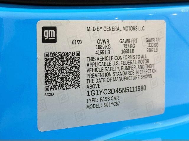 Used 2022 Chevrolet Corvette Stingray Premium Conv w/ Z51 Performance Package image 23