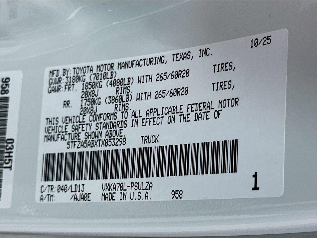 Certified 2026 Toyota Tundra Limited RWD image 33