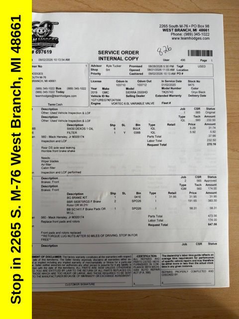 Used 2019 GMC Sierra 2500 SLT AWD/4WD image 52