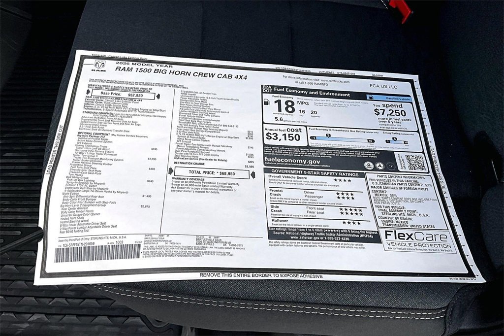 New 2026 RAM 1500 4x4 Crew Cab image 14