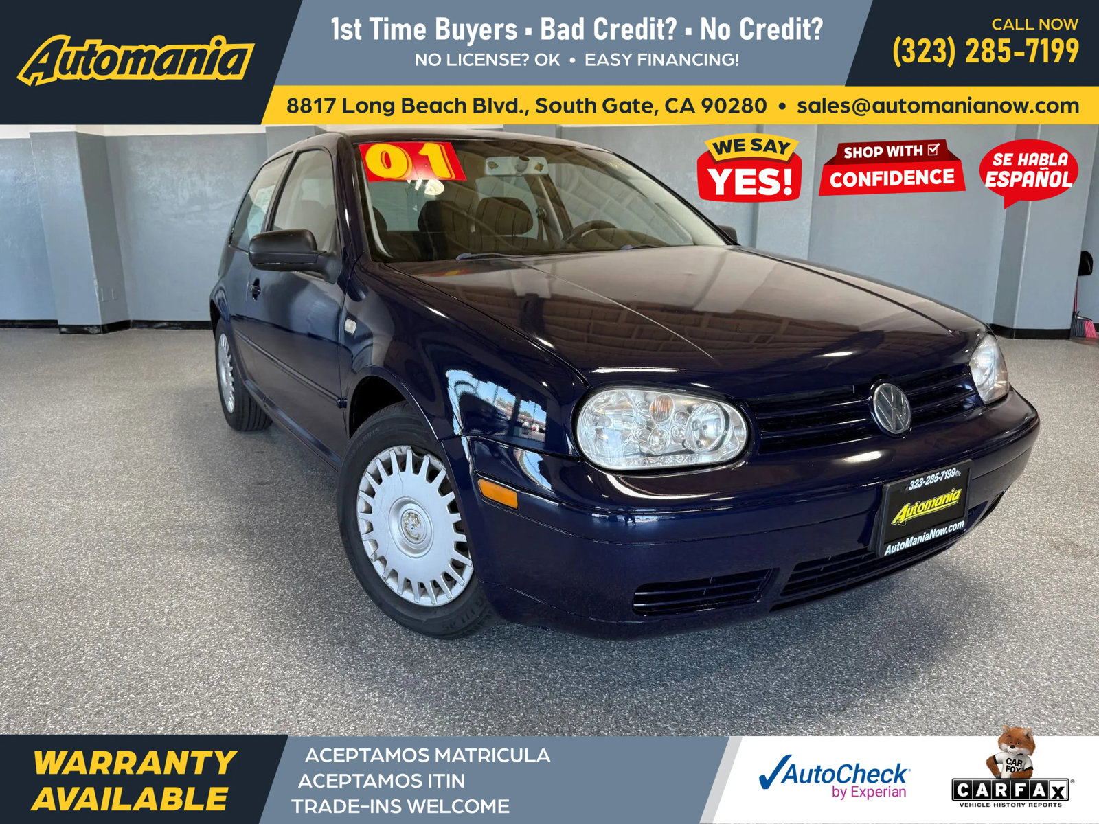 Used 2001 Volkswagen Golf GL image 1