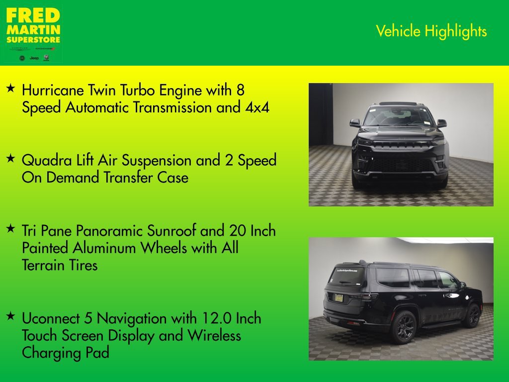 New 2026 Jeep Grand Wagoneer 4WD w/ Quick Order Packge 29V Upland image 7