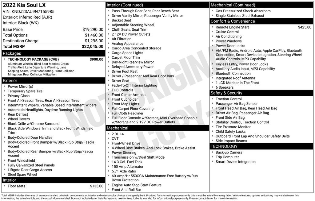 Used 2022 Kia Soul LX w/ Technology Package FWD image 6