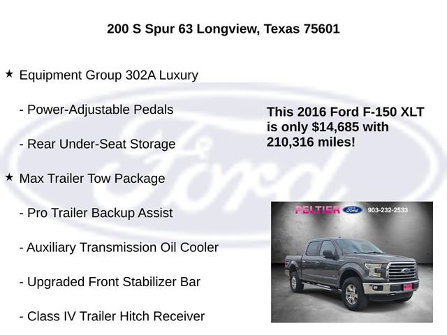 Used 2016 Ford F150 XLT w/ Equipment Group 302A Luxury AWD/4WD image 15