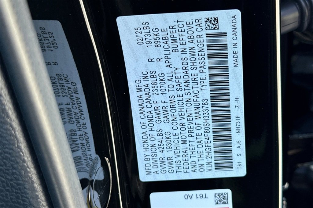 Certified 2025 Honda Civic Sport image 27
