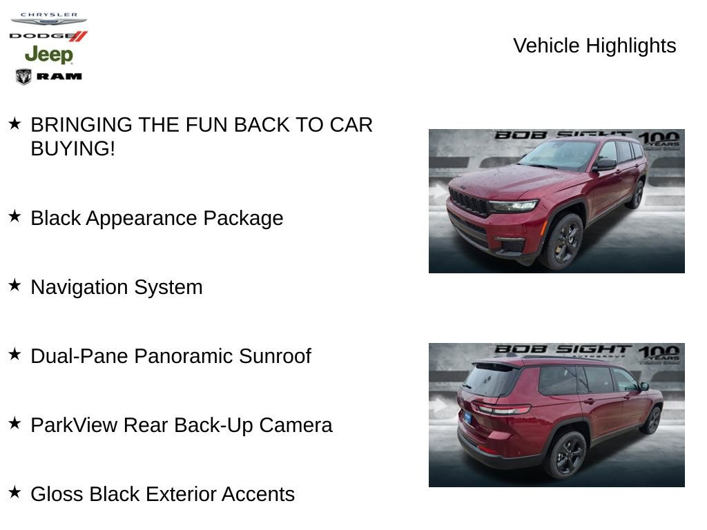 New 2025 Jeep Grand Cherokee L Limited w/ Black Appearance Package video 2