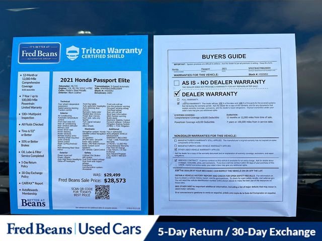 Used 2021 Honda Passport Elite image 36