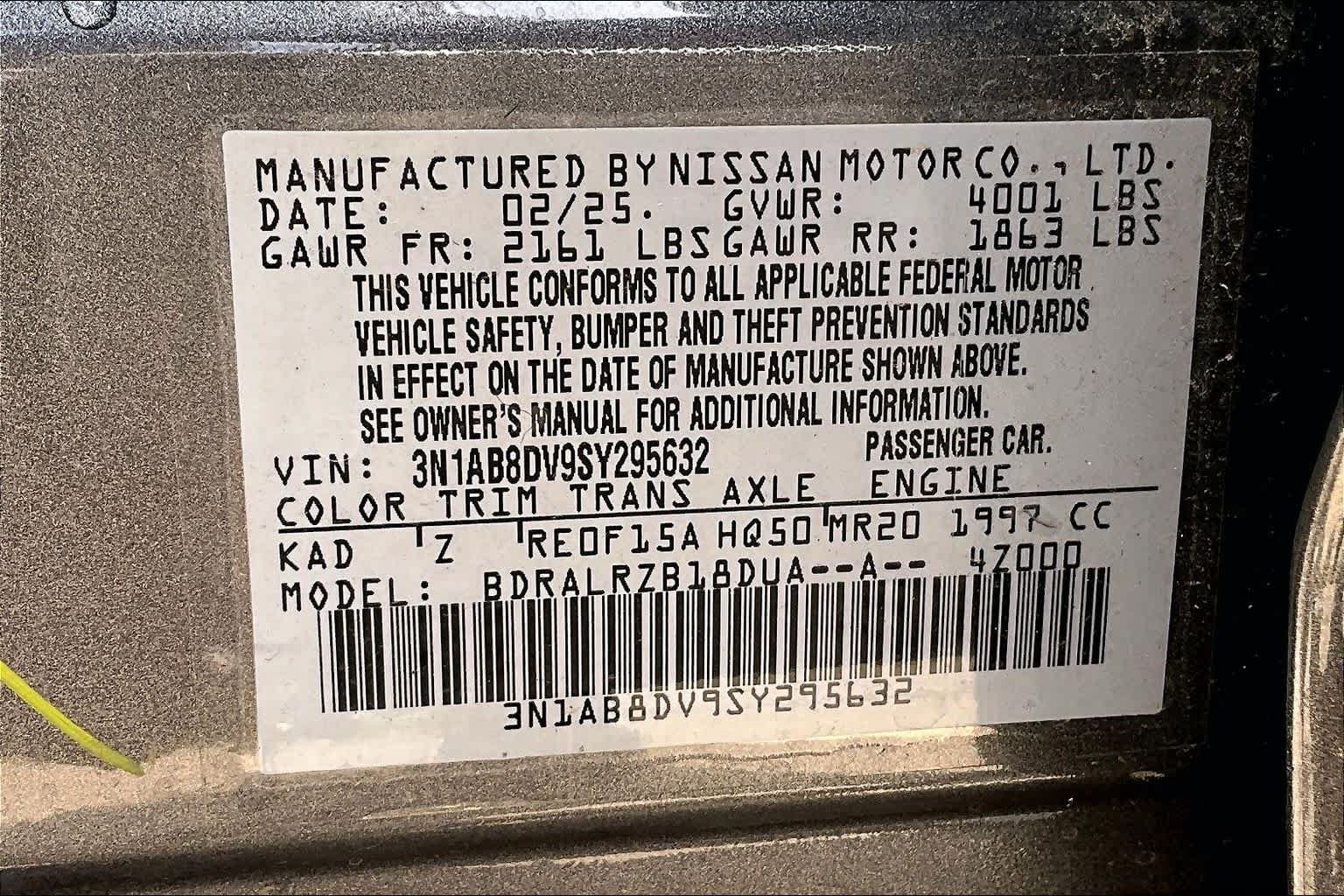 Certified 2025 Nissan Sentra SR FWD image 32