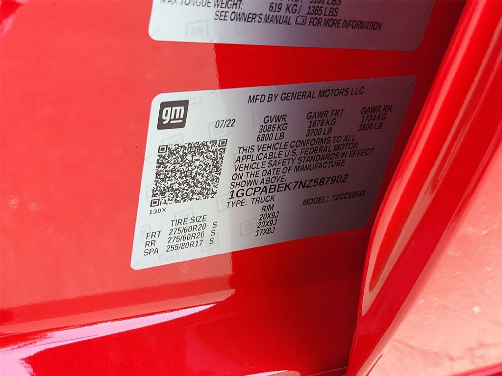 Certified 2022 Chevrolet Silverado 1500 Custom RWD image 24