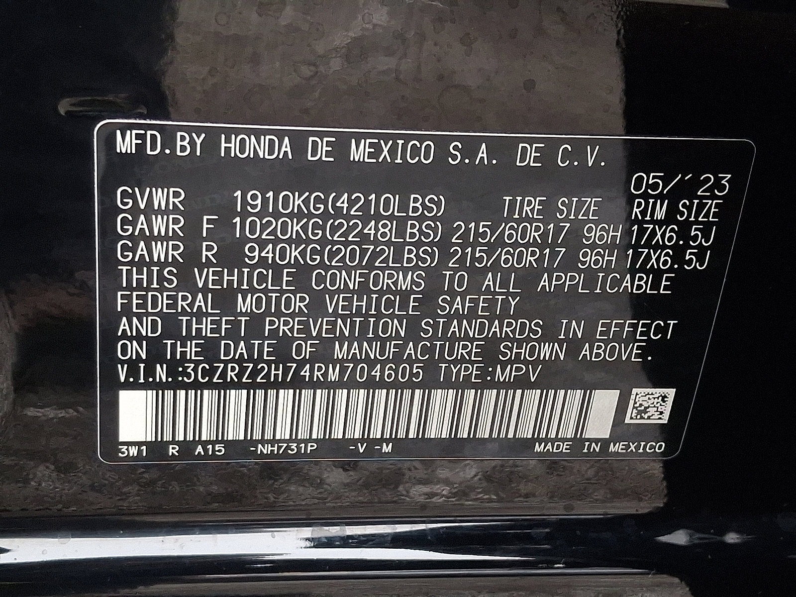 Certified 2024 Honda HR-V EX-L image 4