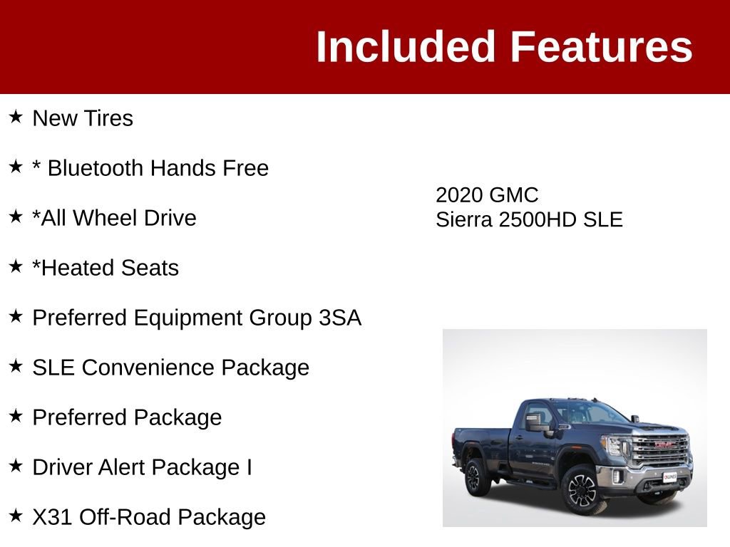 Used 2020 GMC Sierra 2500 SLE w/ SLE Convenience Package AWD/4WD image 3