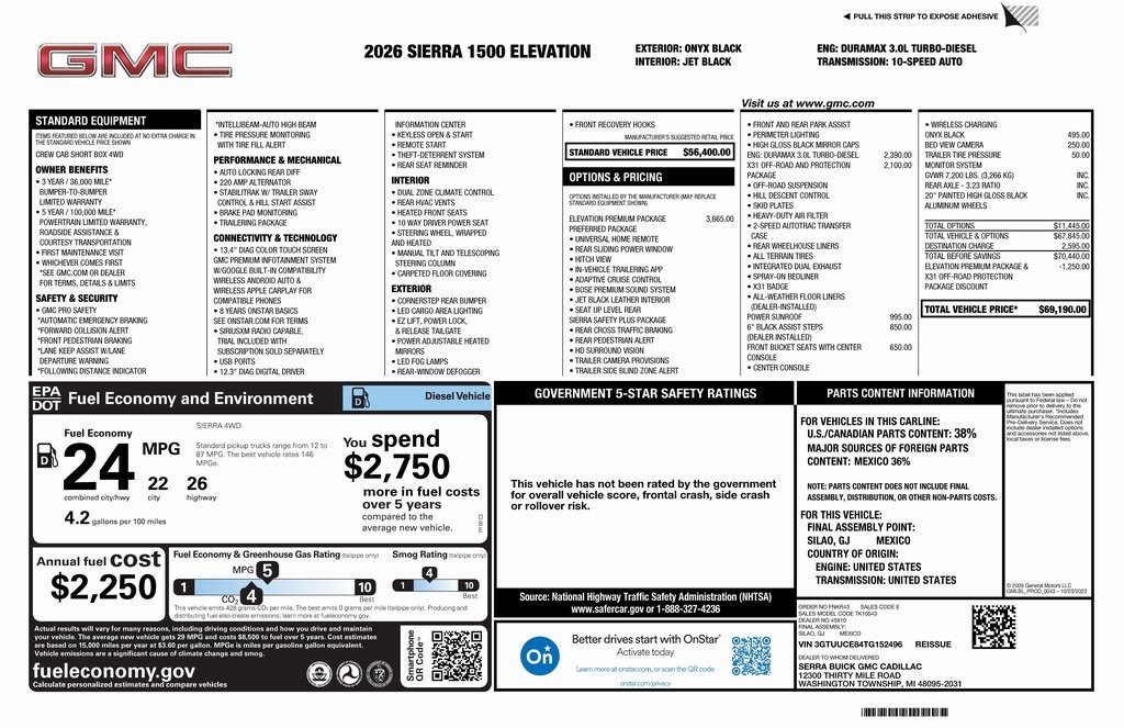 New 2026 GMC Sierra 1500 Elevation w/ Elevation Premium Package image 4