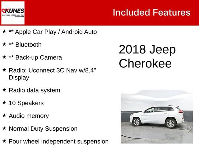 Used 2018 Jeep Cherokee Overland AWD/4WD image 3