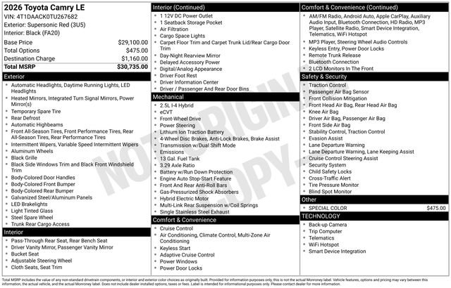 Used 2026 Toyota Camry LE image 27