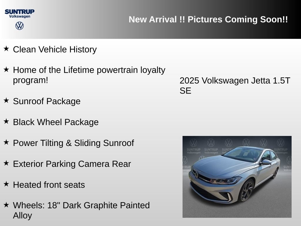 Used 2025 Volkswagen Jetta SE w/ Sunroof Package FWD image 6