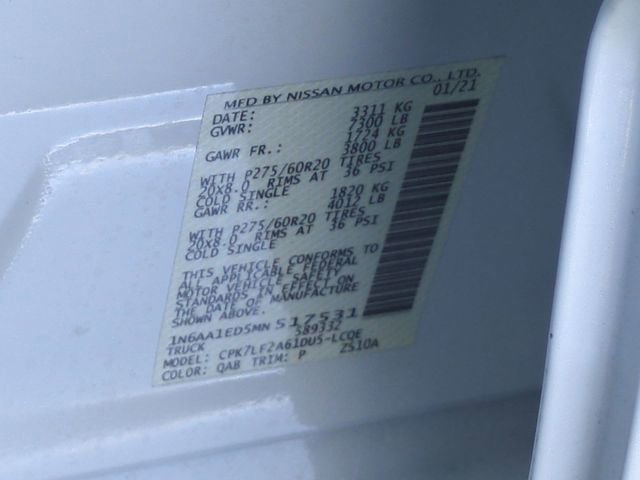 Used 2021 Nissan Titan Platinum Reserve w/ Moonroof Package image 43