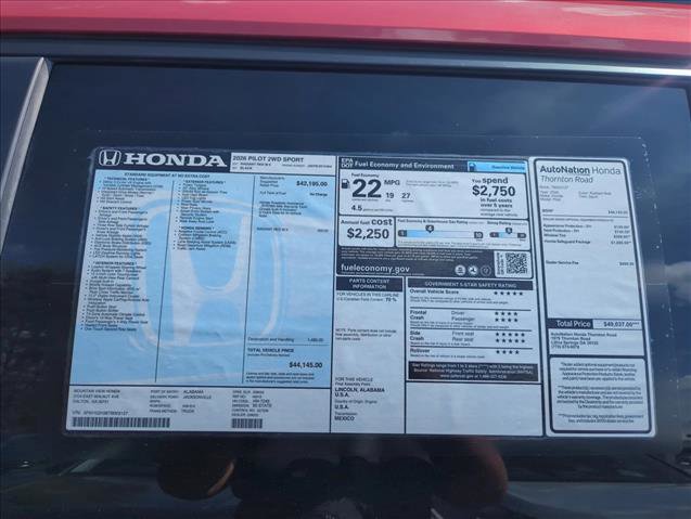 New 2026 Honda Pilot Sport image 21