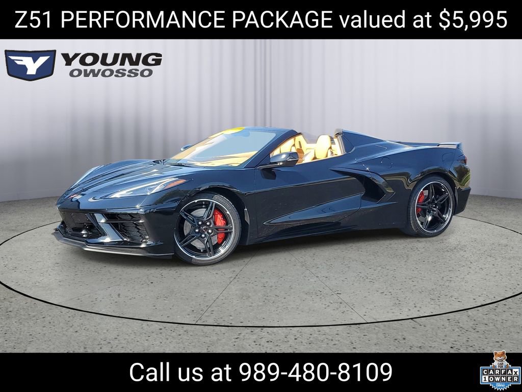Certified 2021 Chevrolet Corvette Stingray Premium Conv w/ Z51 Performance Package RWD image 1