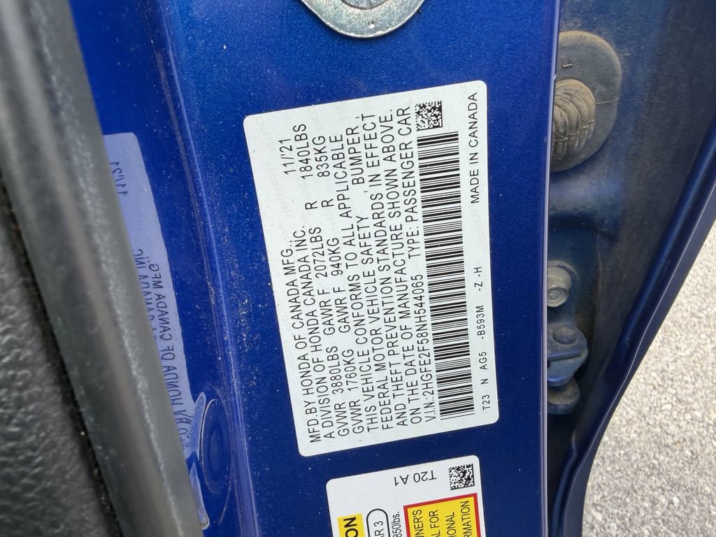 Used 2022 Honda Civic Sport image 35