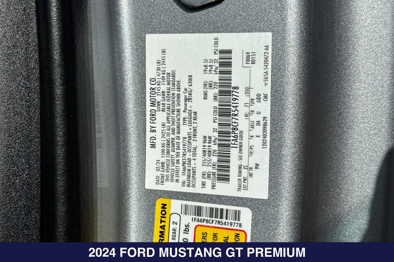 Used 2024 Ford Mustang GT Premium RWD image 28