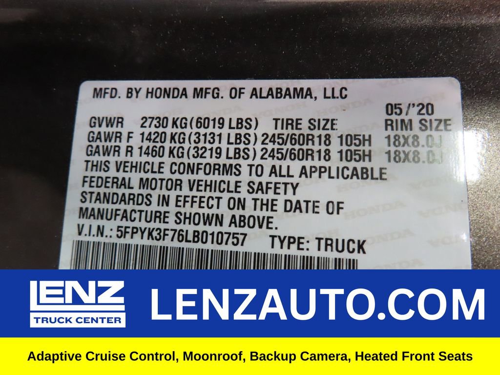Used 2020 Honda Ridgeline RTL-E image 52