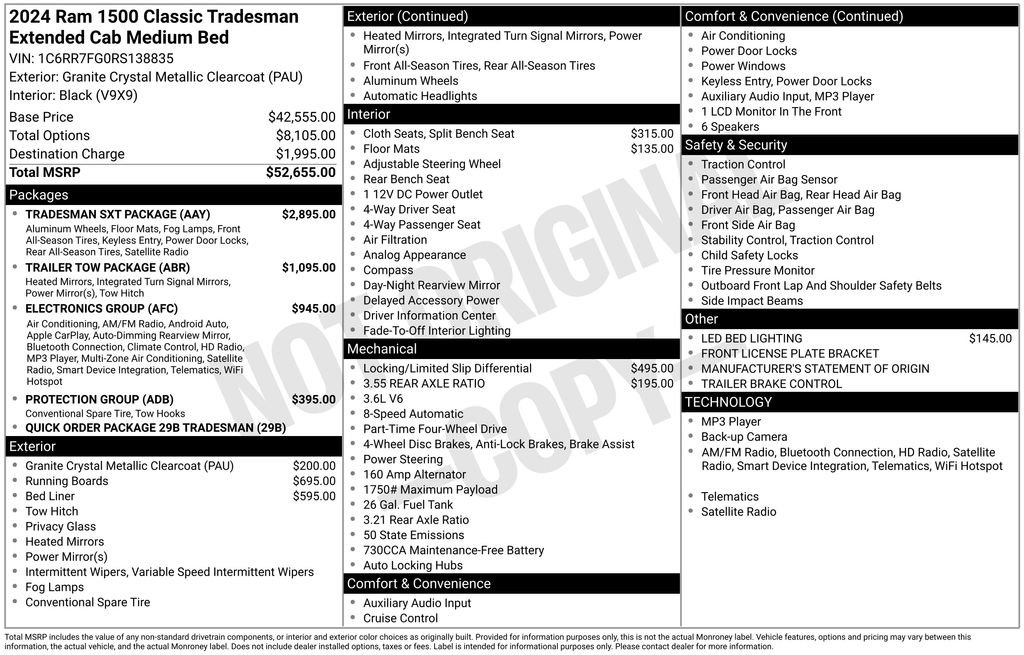 Used 2024 RAM 1500 Tradesman w/ Tradesman SXT Package AWD/4WD image 40
