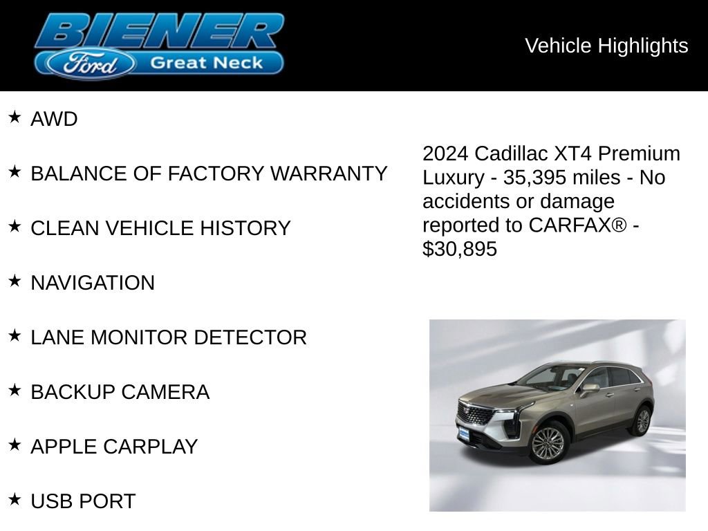 Used 2024 Cadillac XT4 Premium Luxury AWD/4WD image 9