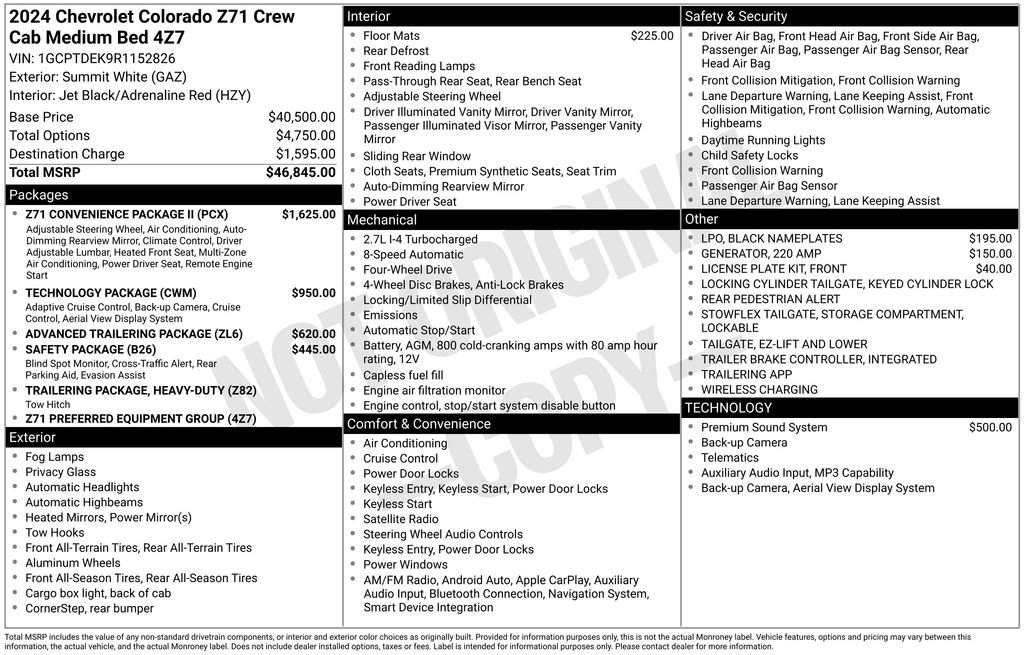 Certified 2024 Chevrolet Colorado Z71 w/ Z71 Convenience Package 2 AWD/4WD image 2