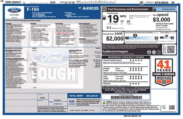 Used 2019 Ford F150 XLT w/ Equipment Group 302A Luxury AWD/4WD image 32