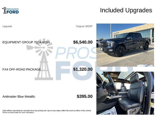 New 2025 Ford F150 Platinum w/ Equipment Group 702A High image 3