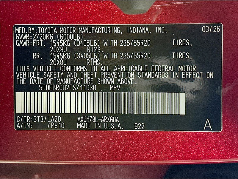 New 2026 Toyota Highlander Platinum image 26