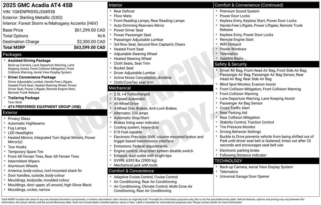 Used 2025 GMC Acadia AT4 AWD/4WD image 22