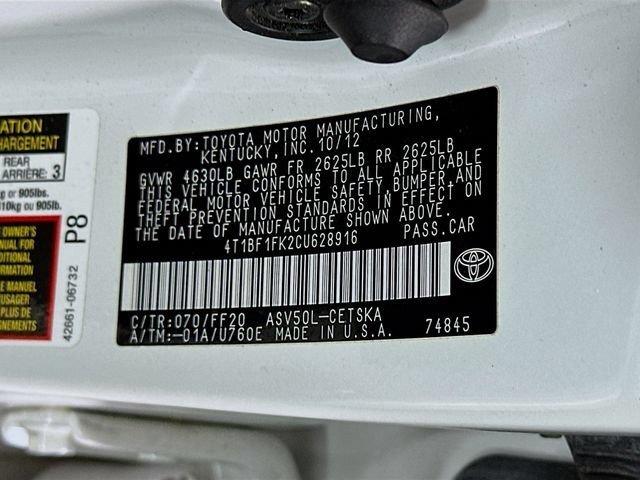 Used 2012 Toyota Camry SE FWD image 32