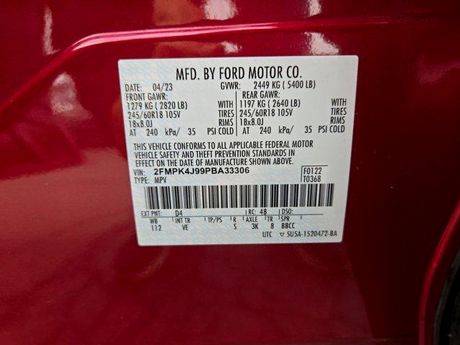 Certified 2023 Ford Edge SEL w/ Convenience Package AWD/4WD image 27