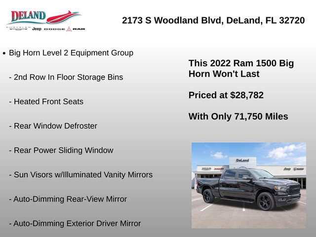 Used 2022 RAM 1500 Big Horn RWD image 8
