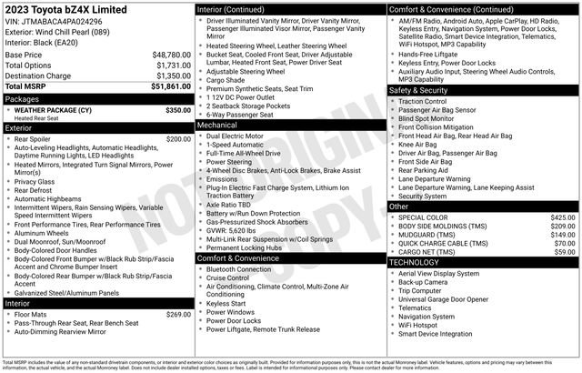 Used 2023 Toyota bZ4X AWD w/ Weather Package image 36