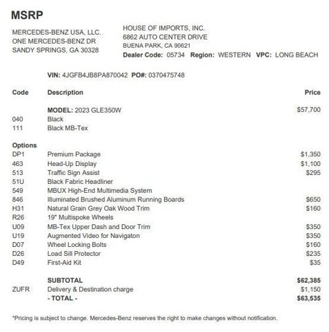 Used 2023 Mercedes-Benz GLE 350 image 3