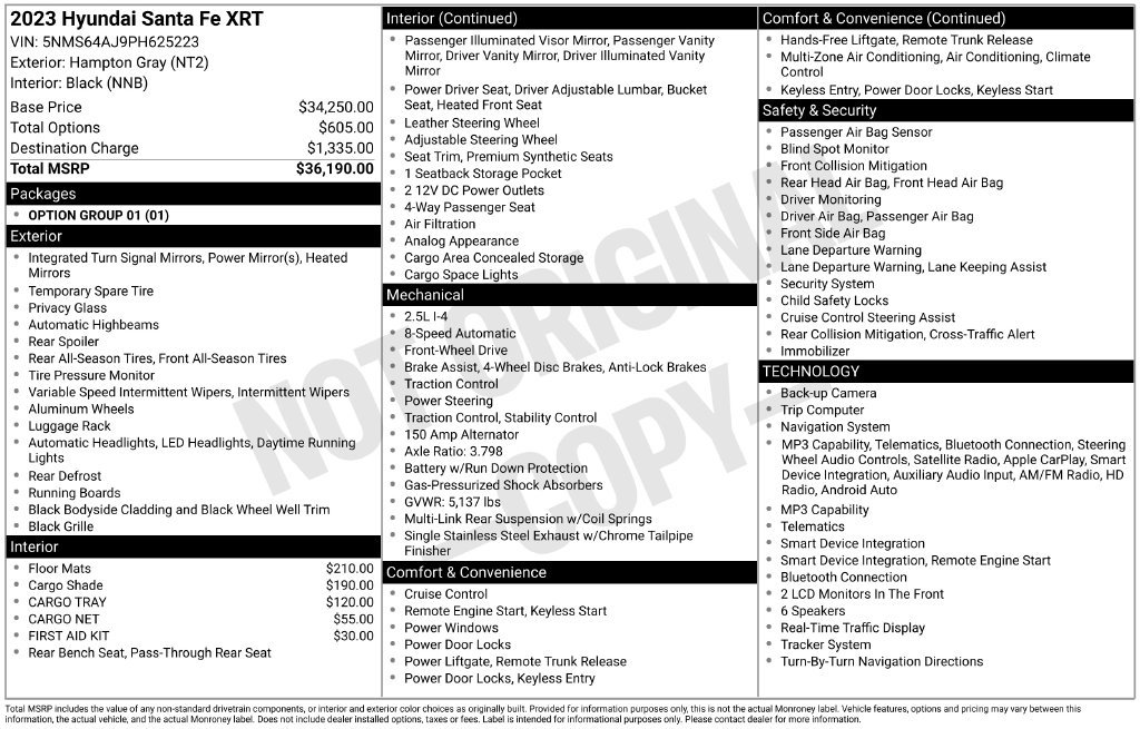 Used 2023 Hyundai Santa Fe XRT FWD image 9
