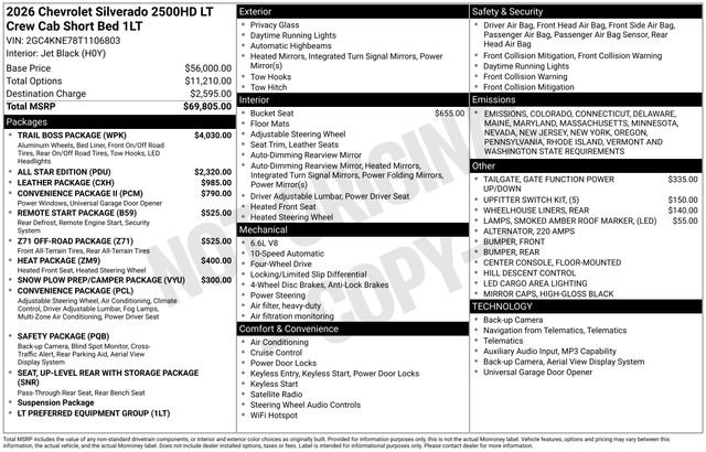 New 2026 Chevrolet Silverado 2500 LT w/ Trail Boss Package image 4