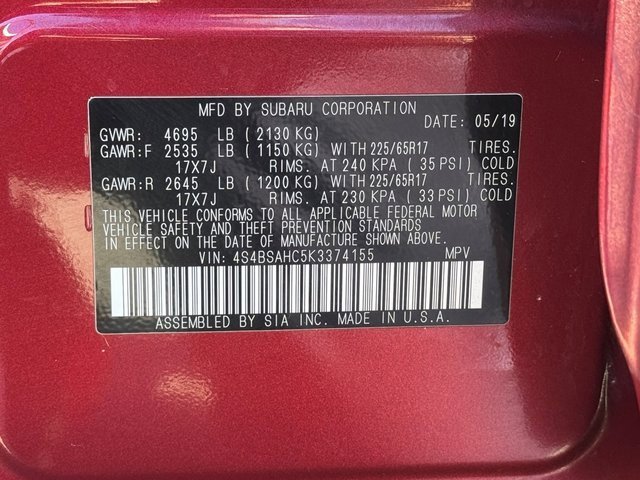 Used 2019 Subaru Outback 2.5i Premium image 32