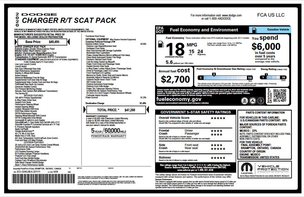 Used 2020 Dodge Charger Scat Pack w/ Daytona Edition Group image 22