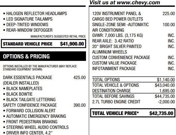 Certified 2021 Chevrolet Silverado 1500 Custom w/ LPO, Dark Essentials Package AWD/4WD image 2